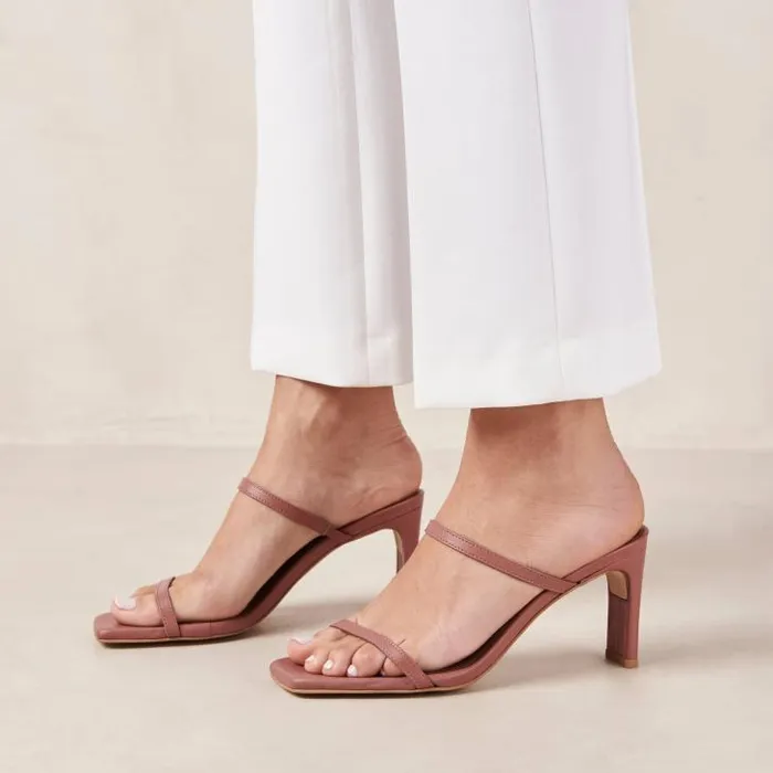ALOHAS Mules Women Cannes 8211 Pink Leather Sandals