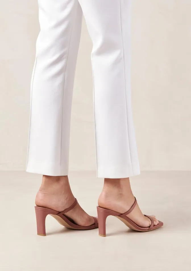 ALOHAS Mules Women Cannes 8211 Pink Leather Sandals