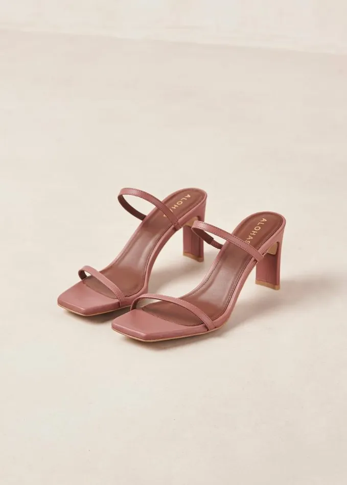 ALOHAS Mules Women Cannes 8211 Pink Leather Sandals