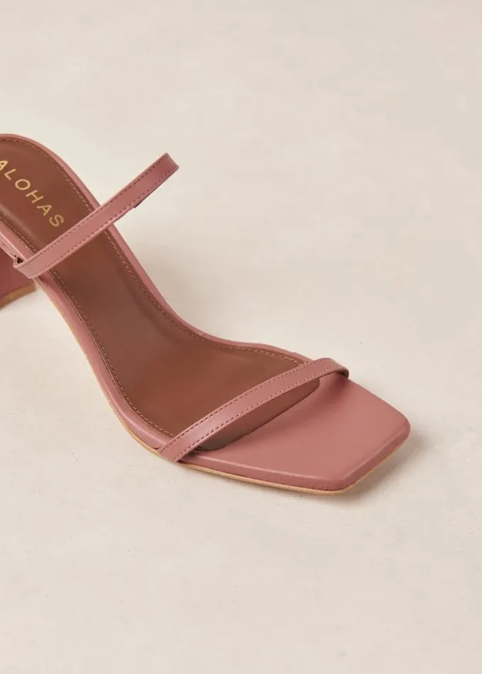ALOHAS Mules Women Cannes 8211 Pink Leather Sandals