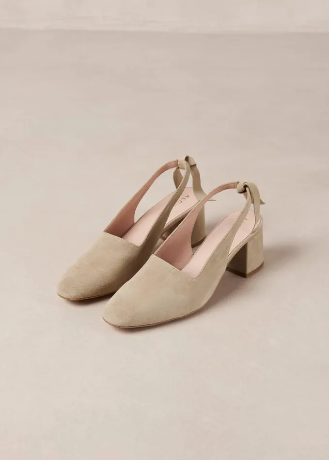 ALOHAS Mules Women Charlotte 8211 Beige Suede Pumps