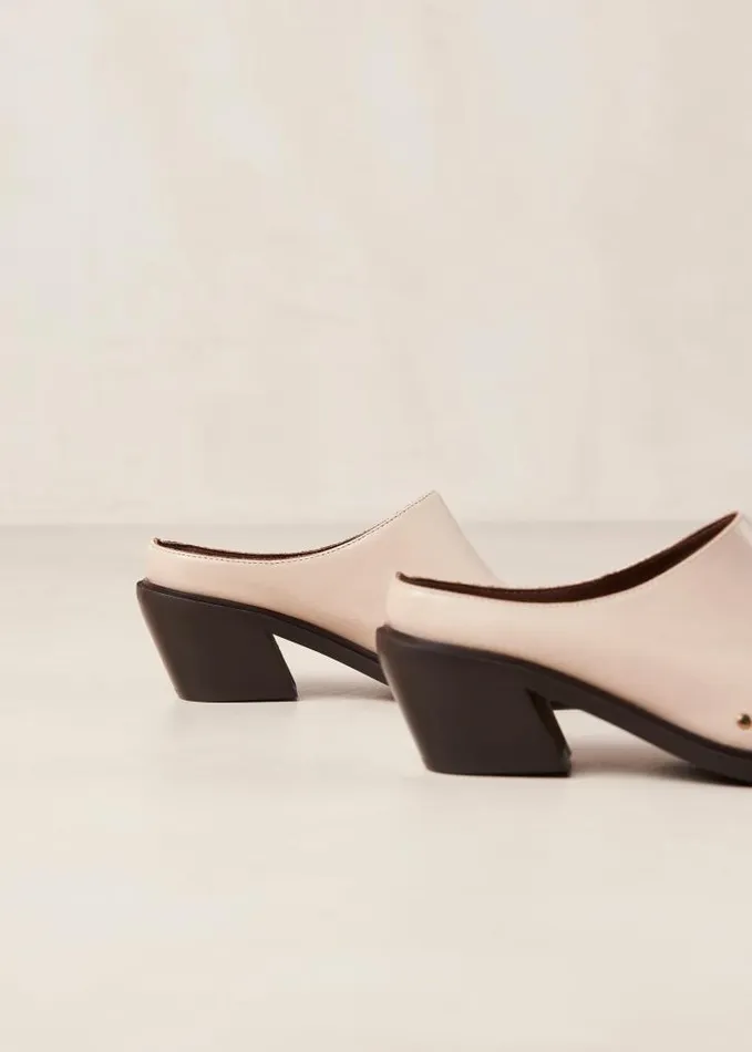 ALOHAS Mules Women Lorenzo 8211 Cream Leather Mules