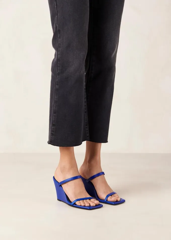 ALOHAS Mules Women Paixao 8211 Blue Wedge Mules