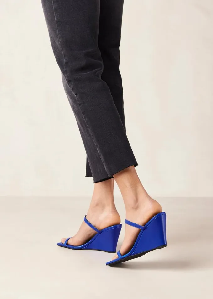ALOHAS Mules Women Paixao 8211 Blue Wedge Mules