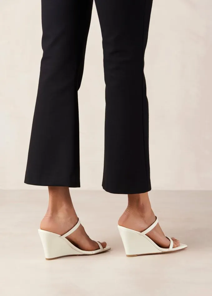 ALOHAS Mules Women Paixao 8211 Cream Wedge Mules