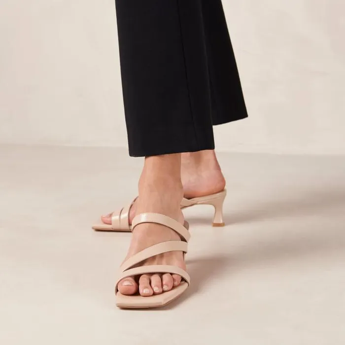 ALOHAS Mules Women Sonny 8211 Beige Vegan Leather Mules