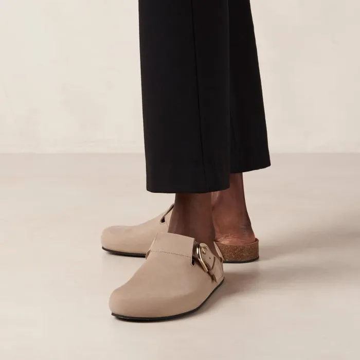 ALOHAS Mules Women Travis 8211 Grey Leather Clogs