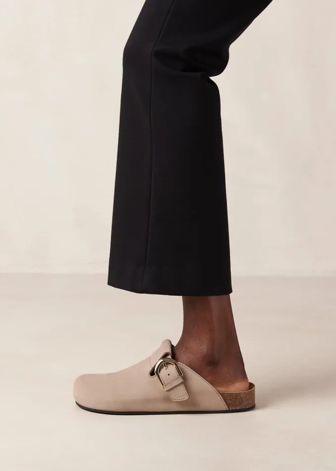 ALOHAS Mules Women Travis 8211 Grey Leather Clogs