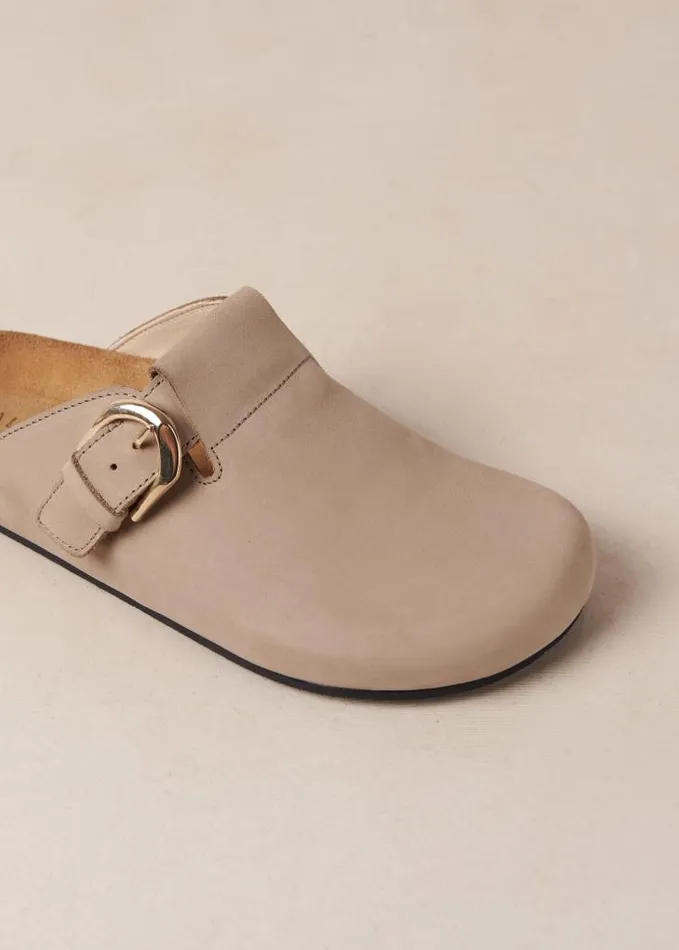 ALOHAS Mules Women Travis 8211 Grey Leather Clogs