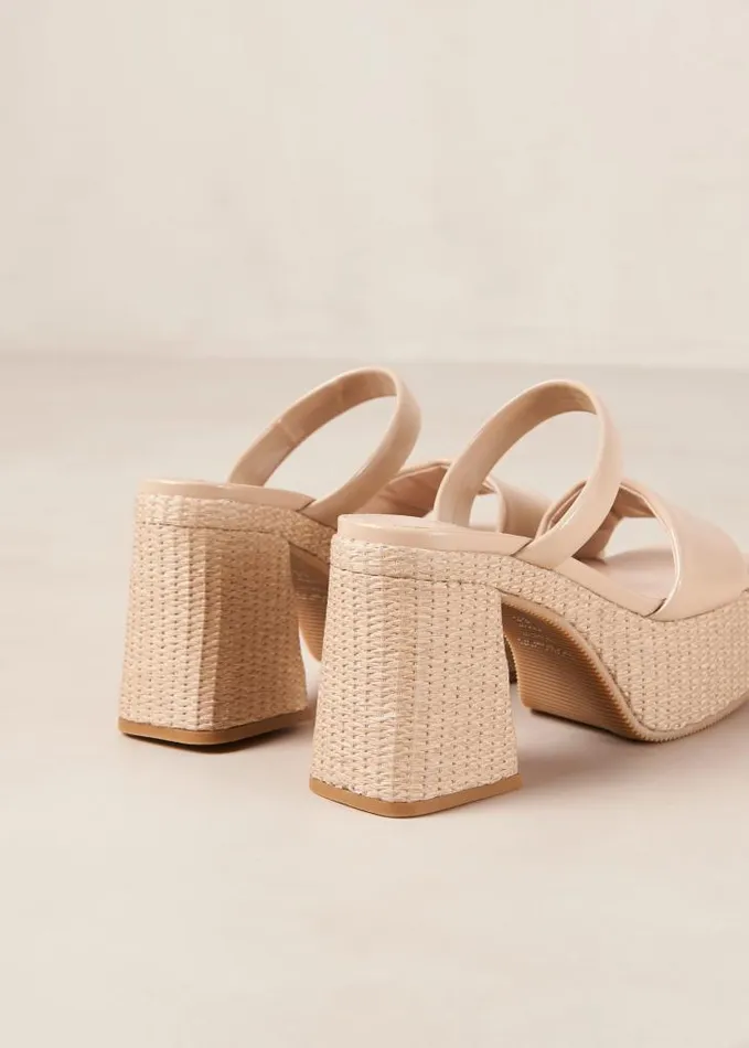 ALOHAS Mules Women Viviana 8211 Beige Vegan Leather Sandals