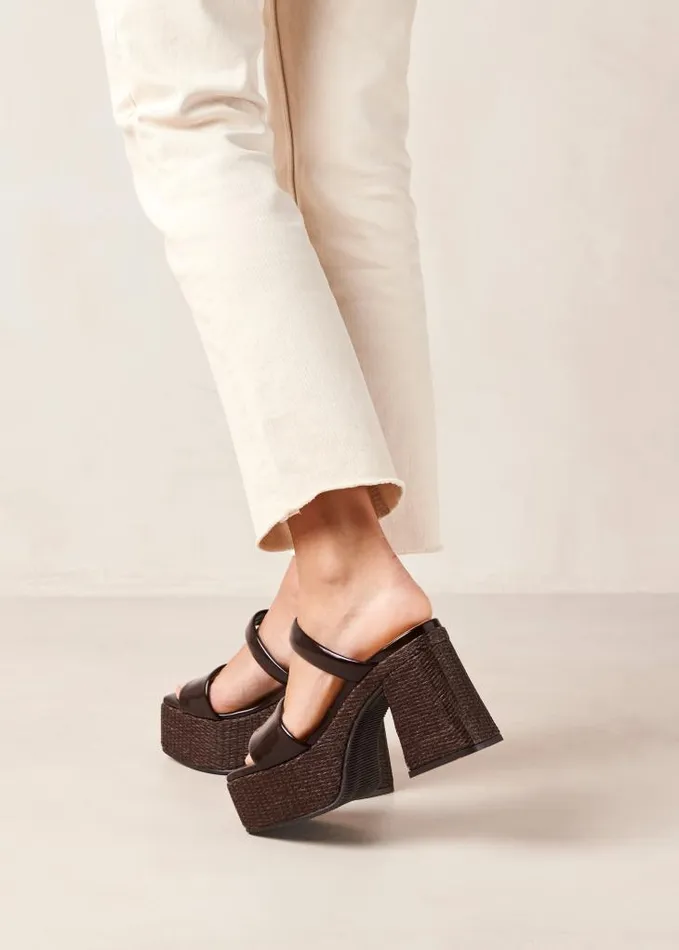 ALOHAS Mules Women Viviana 8211 Brown Vegan Leather Sandals