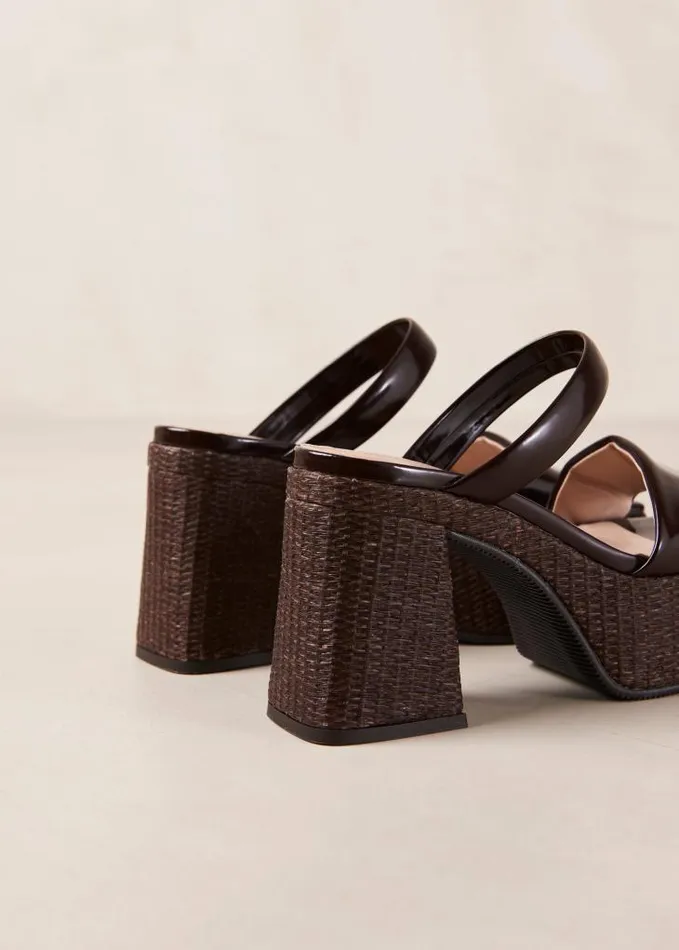 ALOHAS Mules Women Viviana 8211 Brown Vegan Leather Sandals