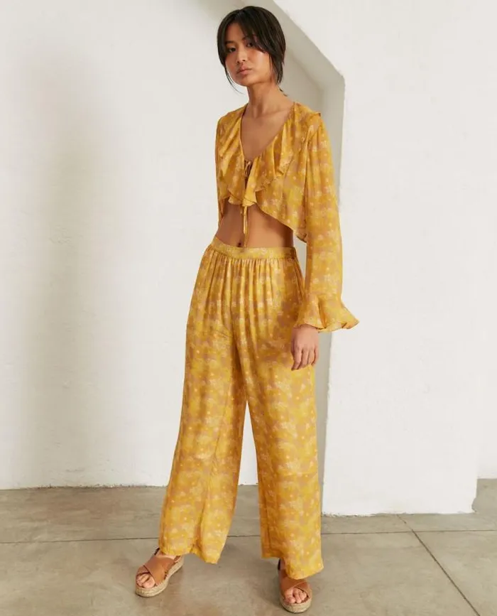 ALOHAS Pants Women Cliffhanger 8211 Yellow Multicolor Pants