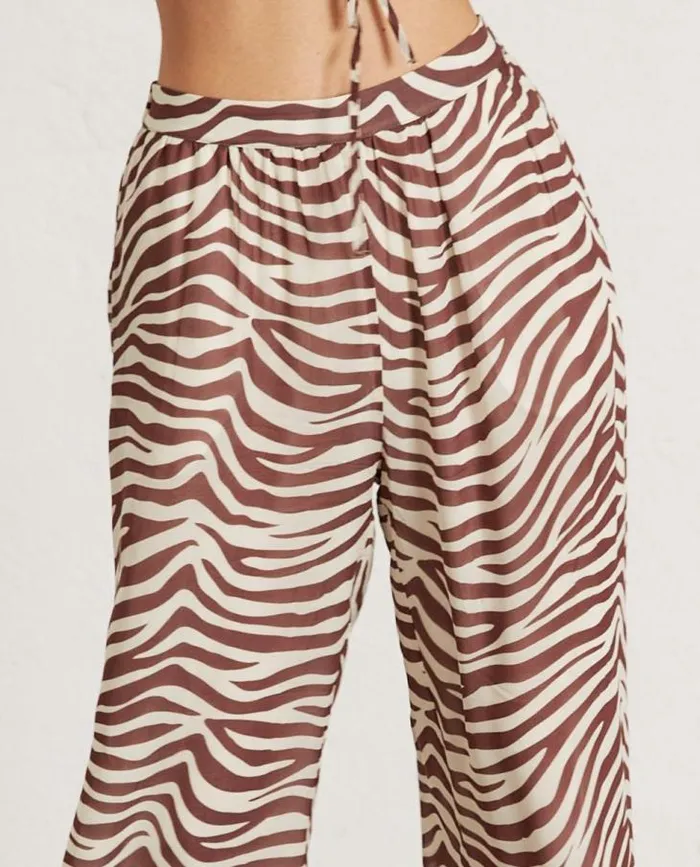 ALOHAS Pants Women Cliffhanger Safari 8211 Brown And White Pants