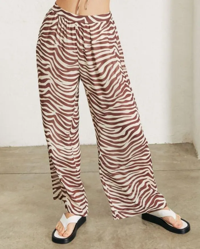 ALOHAS Pants Women Cliffhanger Safari 8211 Brown And White Pants