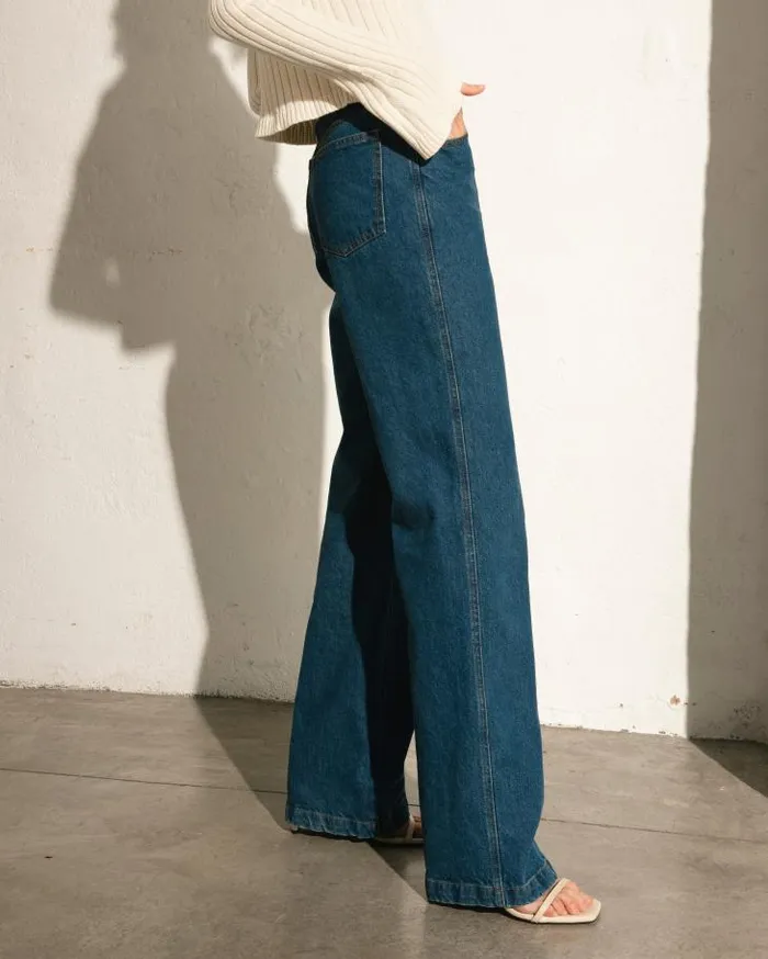 ALOHAS Pants Women Monday 8211 Blue Cotton Jeans