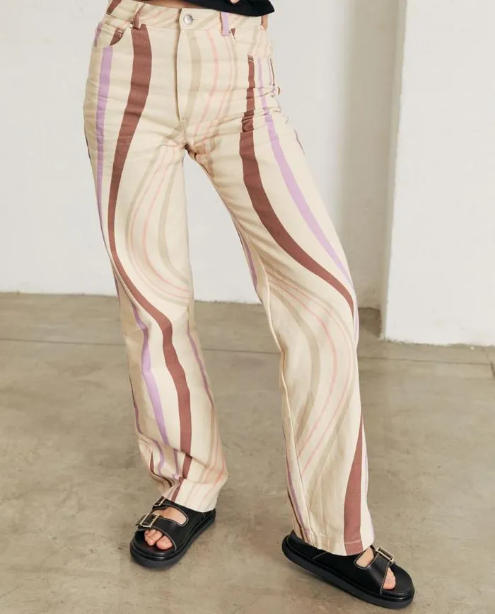 ALOHAS Pants Women Monday Jelly 8211 Multicolor Cotton Pants