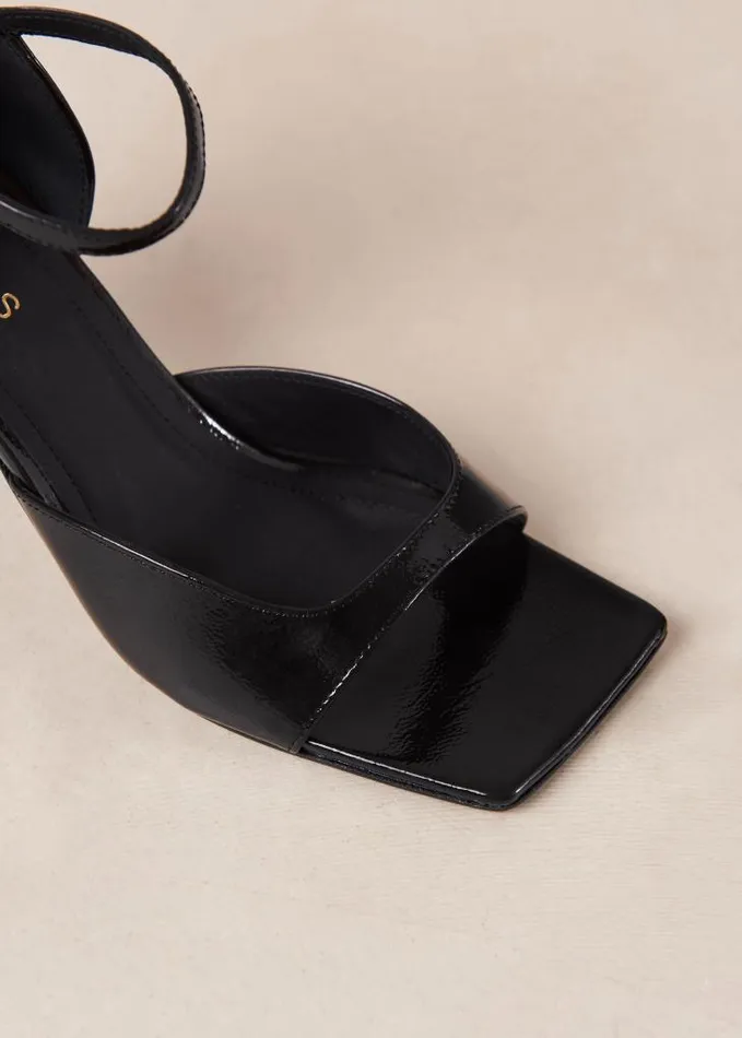 ALOHAS Pumps Women Beijos 8211 Black Patent Ankle Strap Heels