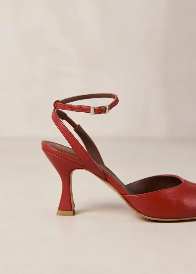 ALOHAS Pumps Women Cinderella 8211 Red And Pink Leather Pumps