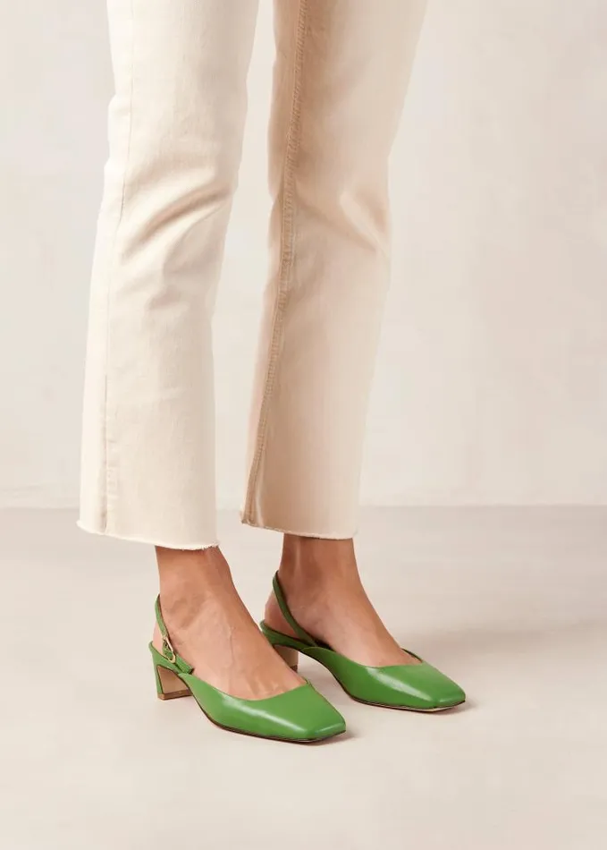 ALOHAS Pumps Women Lindy 8211 Bright Green Leather Pumps