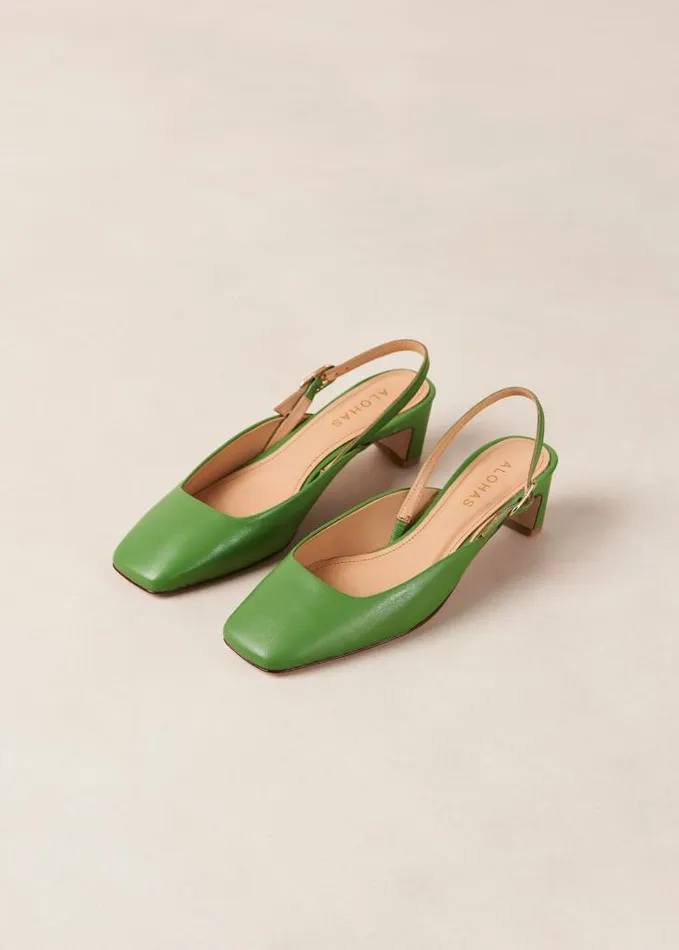 ALOHAS Pumps Women Lindy 8211 Bright Green Leather Pumps