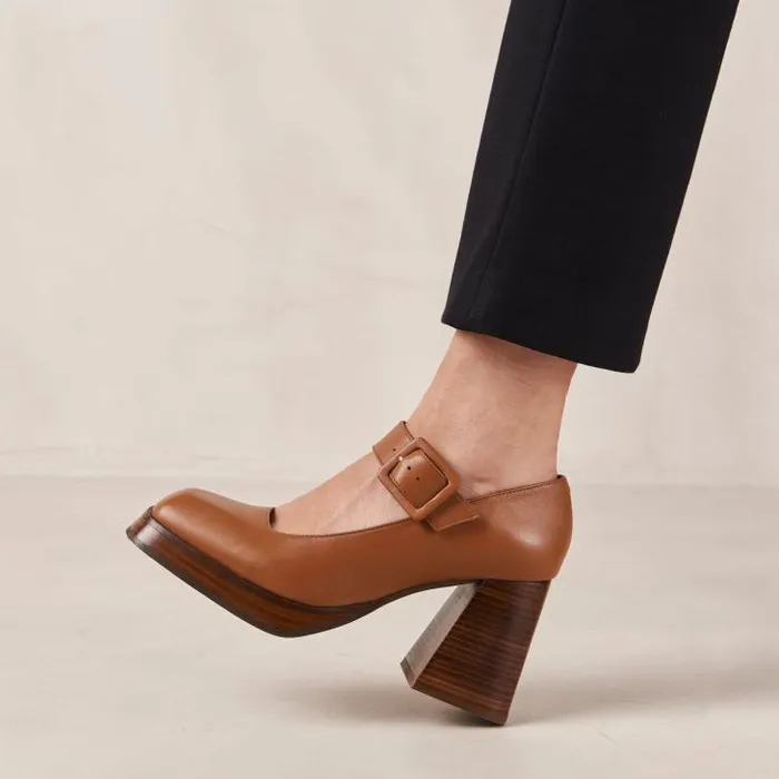 ALOHAS Pumps Women Oregon 8211 Brown Leather Pumps