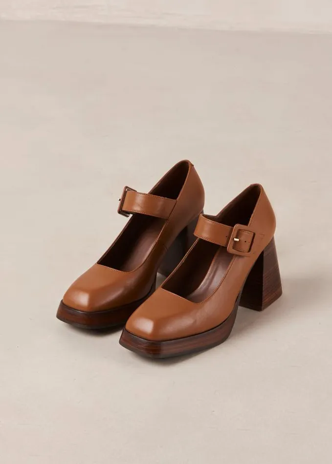 ALOHAS Pumps Women Oregon 8211 Brown Leather Pumps