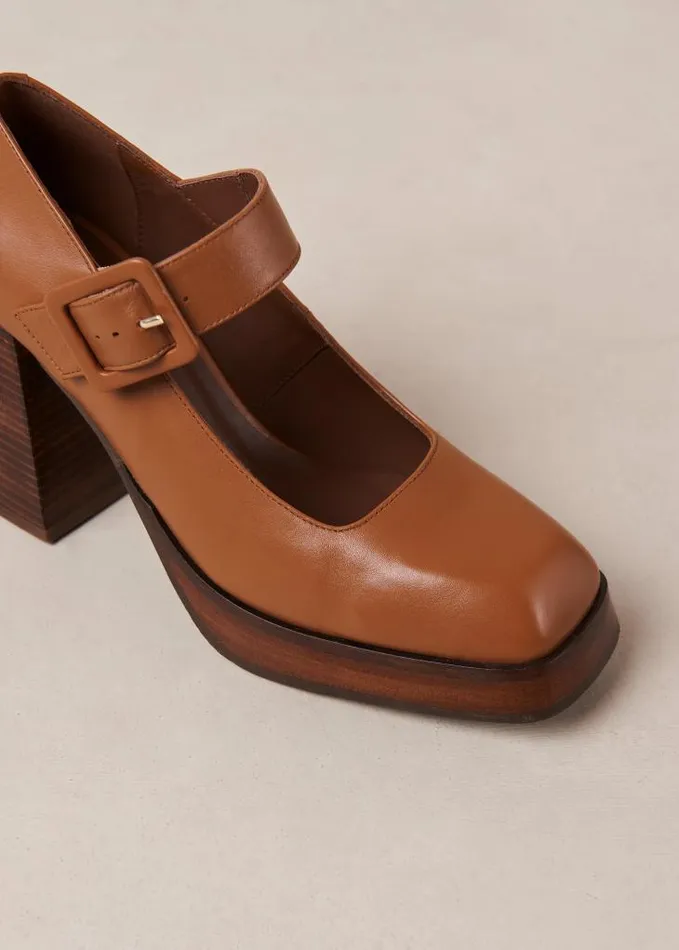 ALOHAS Pumps Women Oregon 8211 Brown Leather Pumps