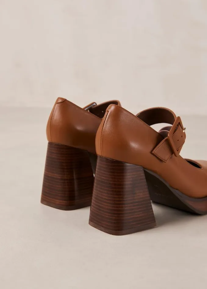 ALOHAS Pumps Women Oregon 8211 Brown Leather Pumps