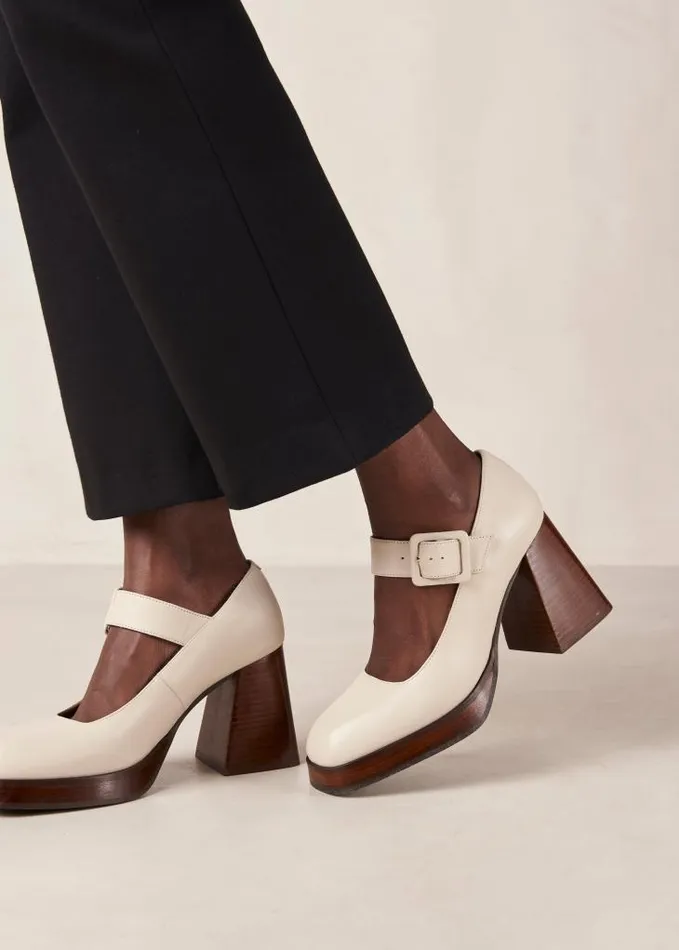 ALOHAS Pumps Women Oregon 8211 Cream Leather Pumps