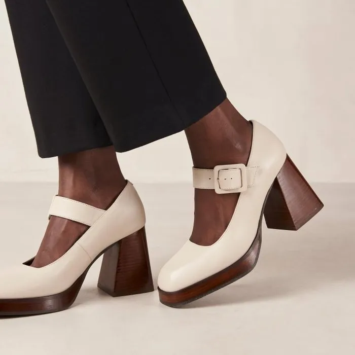 ALOHAS Pumps Women Oregon 8211 Cream Leather Pumps