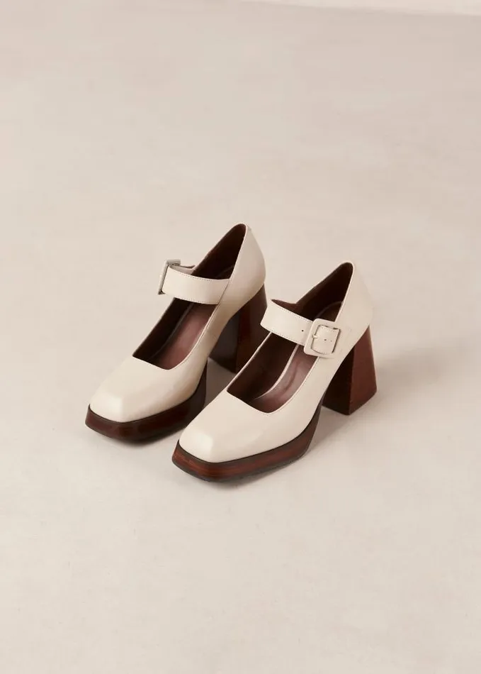 ALOHAS Pumps Women Oregon 8211 Cream Leather Pumps