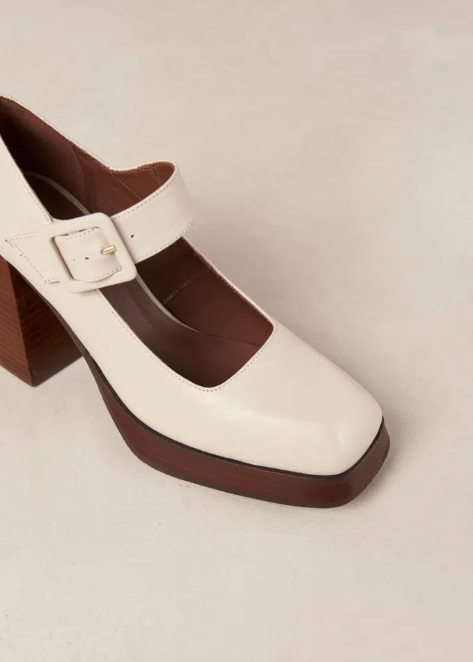 ALOHAS Pumps Women Oregon 8211 Cream Leather Pumps