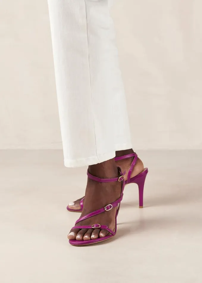 ALOHAS Sandals Women Alyssa 8211 Purple Leather Sandals