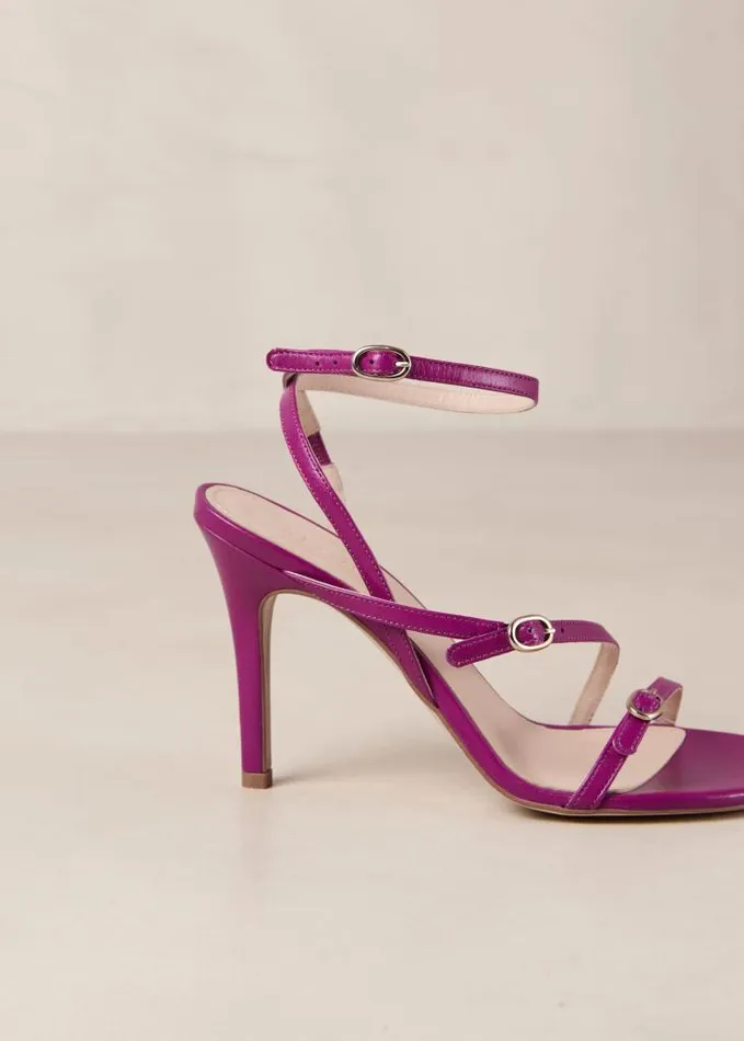 ALOHAS Sandals Women Alyssa 8211 Purple Leather Sandals