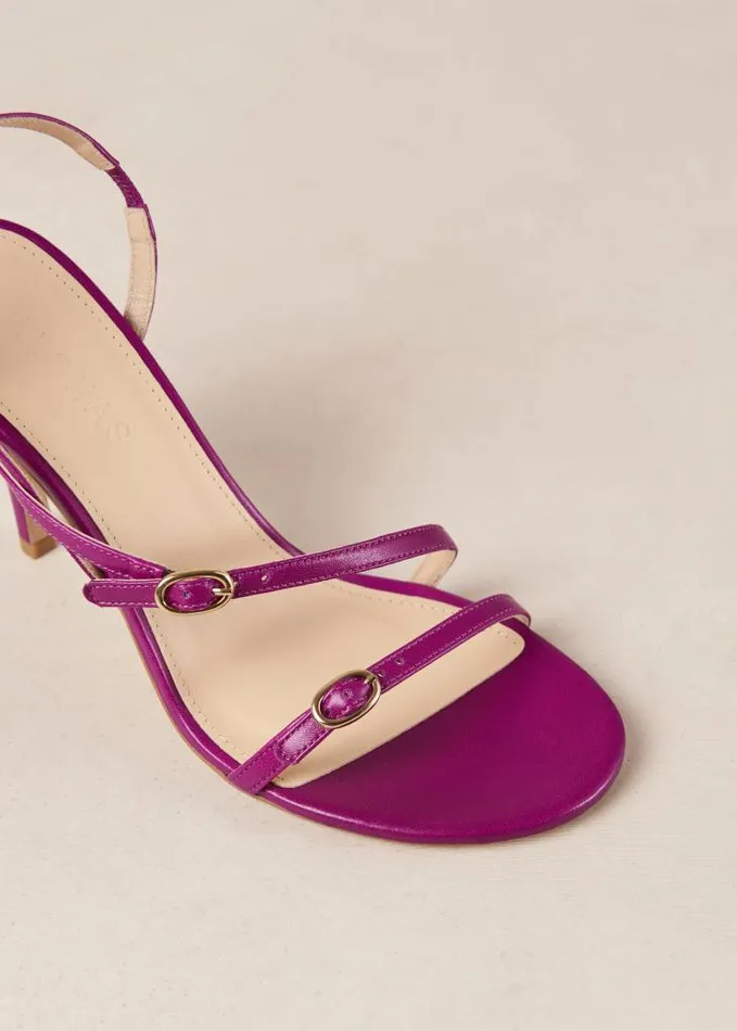 ALOHAS Sandals Women Alyssa 8211 Purple Leather Sandals