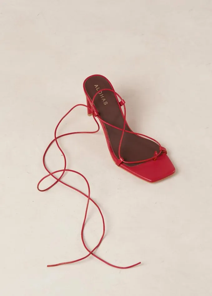 ALOHAS Sandals Women Bellini 8211 Red Leather Sandals