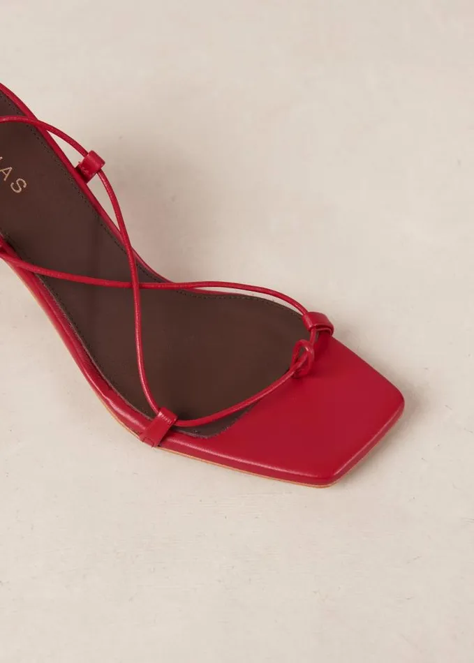 ALOHAS Sandals Women Bellini 8211 Red Leather Sandals