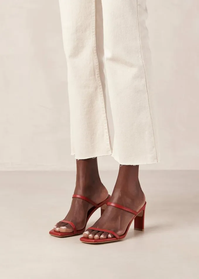 ALOHAS Sandals Women Cannes 8211 Red Leather Sandals
