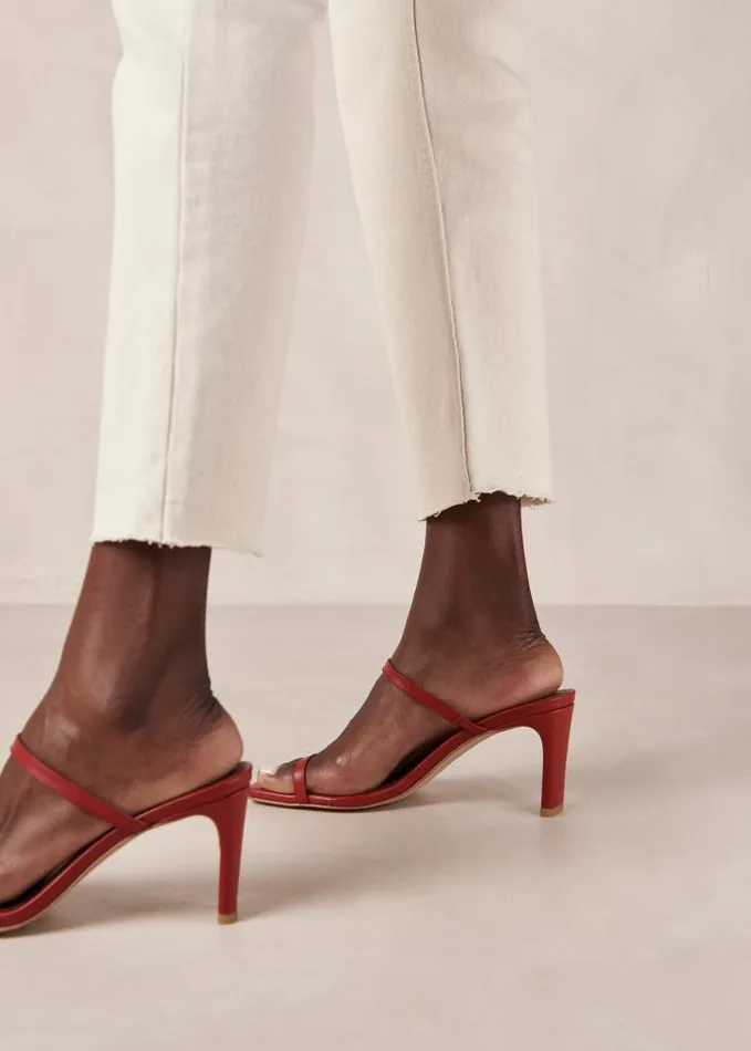 ALOHAS Sandals Women Cannes 8211 Red Leather Sandals