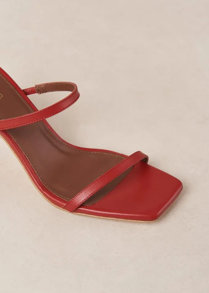 ALOHAS Sandals Women Cannes 8211 Red Leather Sandals