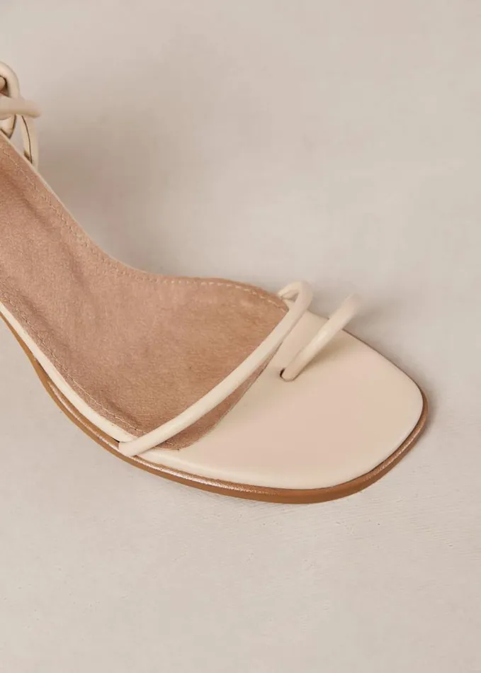 ALOHAS Sandals Women Grace Corn 8211 White Vegan Leather Sandals