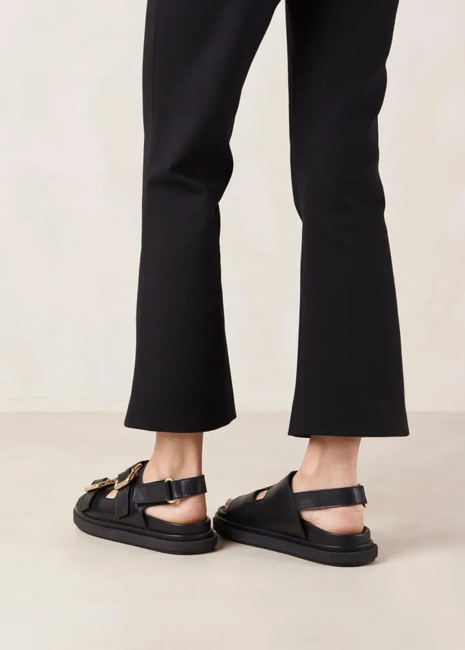 ALOHAS Sandals Women Harper 8211 Black Leather Sandals