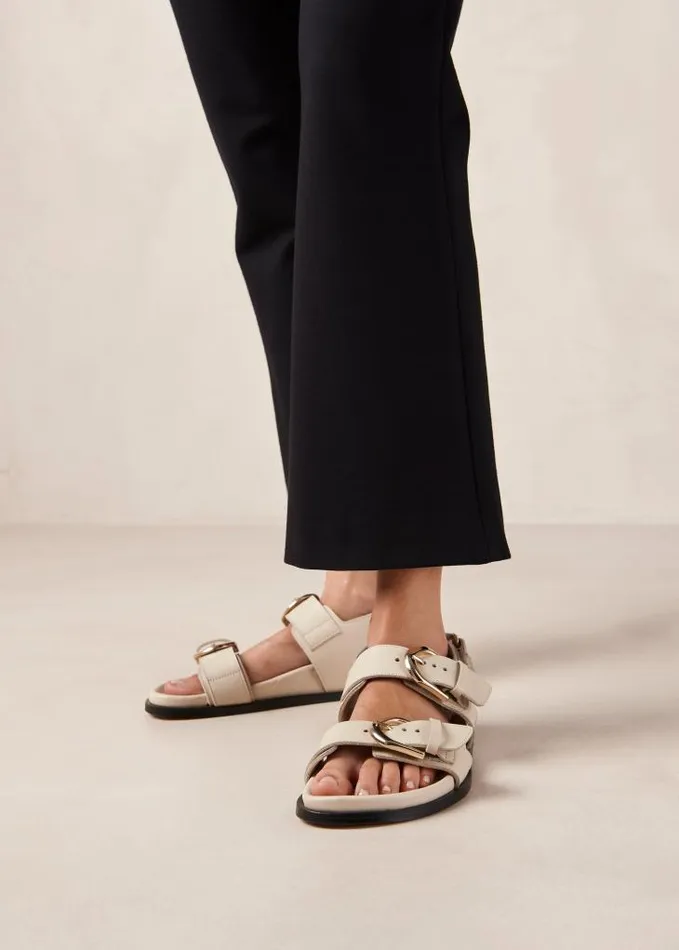ALOHAS Sandals Women Leone Alli 8211 Cream DoubleStrap Sandals