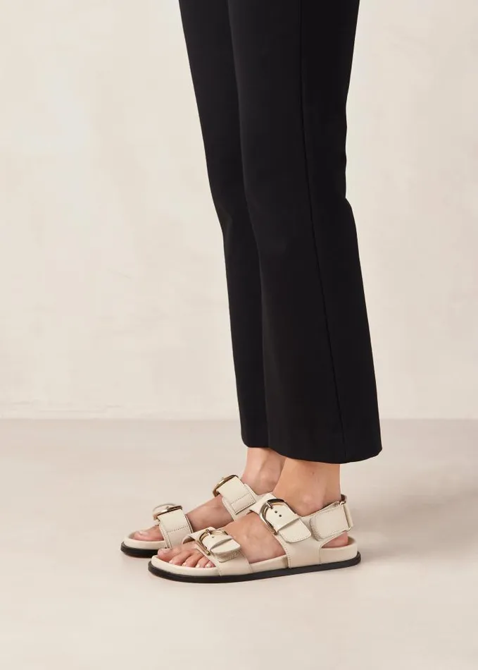 ALOHAS Sandals Women Leone Alli 8211 Cream DoubleStrap Sandals