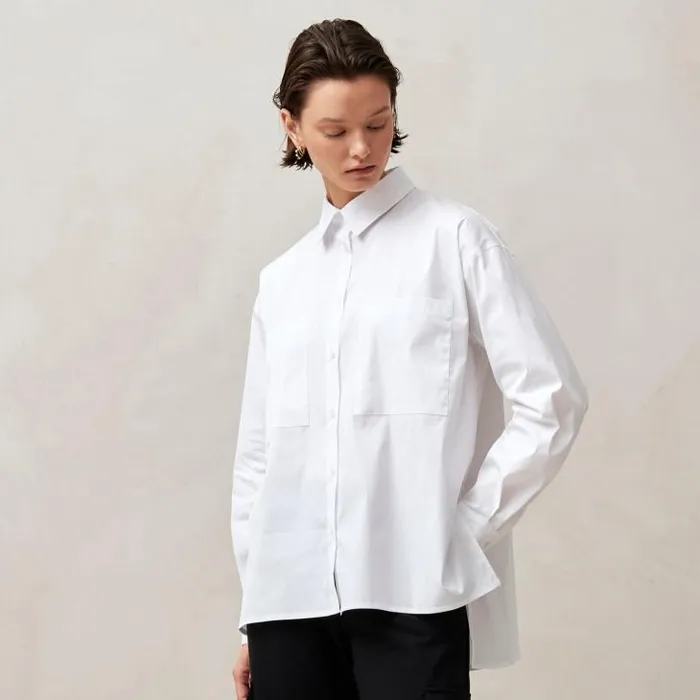 ALOHAS Shirts Women Domenica 8211 White Cotton Shirt
