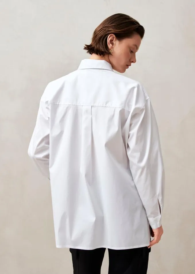 ALOHAS Shirts Women Domenica 8211 White Cotton Shirt