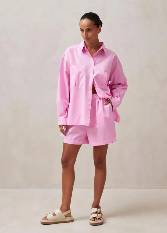 ALOHAS Shirts Women Domi 8211 Pink Cotton Shirt