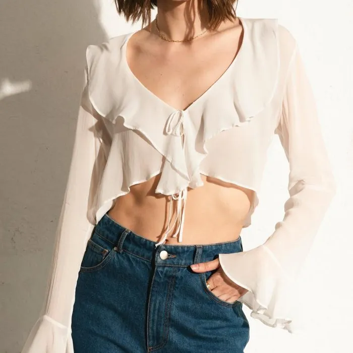 ALOHAS Shirts Women Linn 8211 White Top