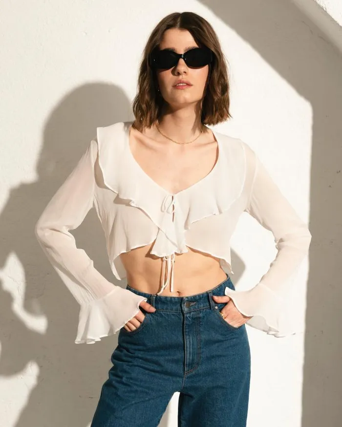 ALOHAS Shirts Women Linn 8211 White Top